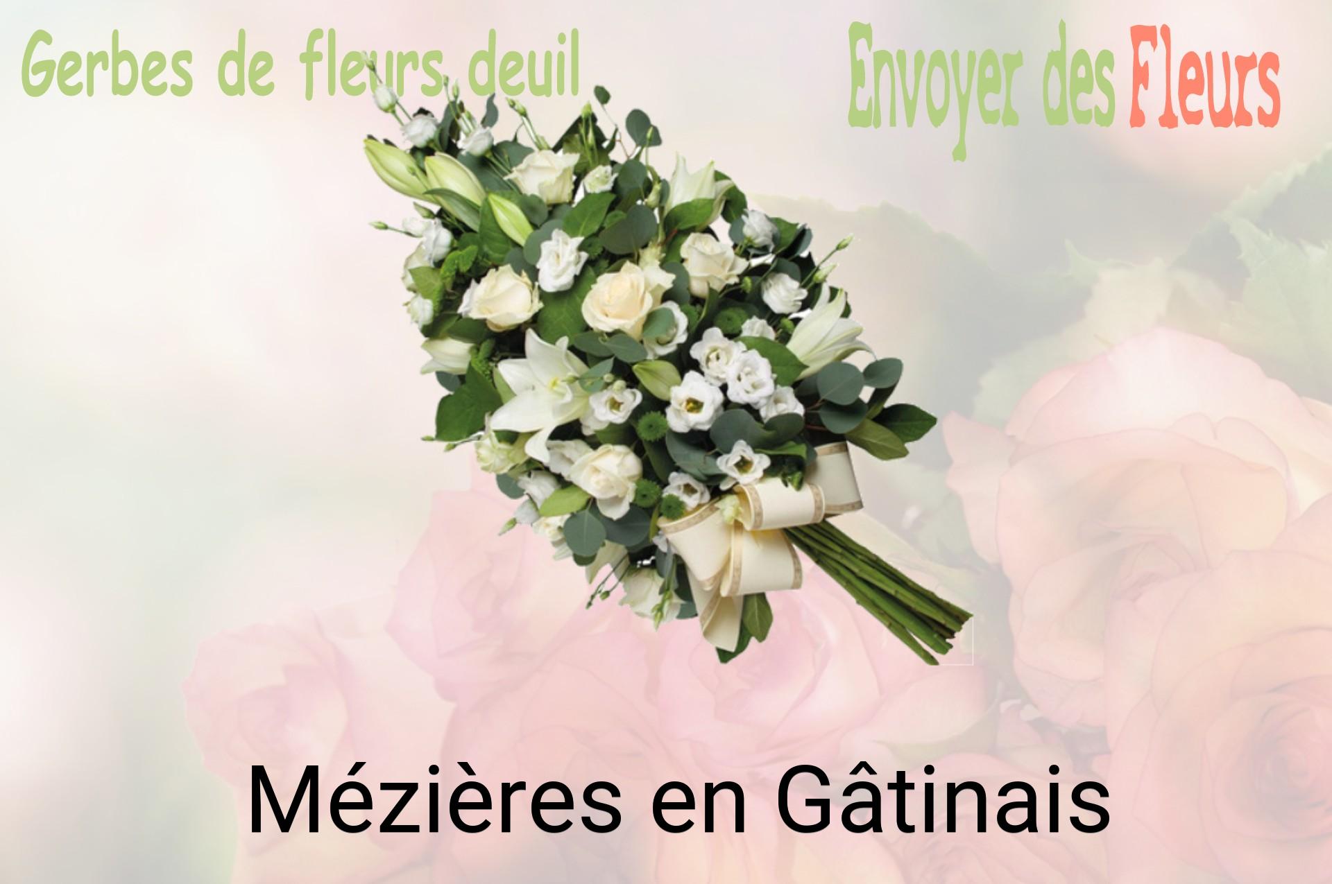 Gerbe de fleurs de deuil livrée à Mézières-en-Gâtinais